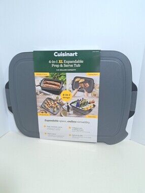 Cuisinart 4-in-1 XL 4.6 Gallon Expandable Prep and Serve Tub Adjustable Height